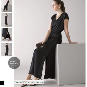 NWT White House Black Market Black Jetsetter Maxi Dress Size XS